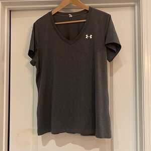 Under Armour Women's Charcoal V-Neck Tee